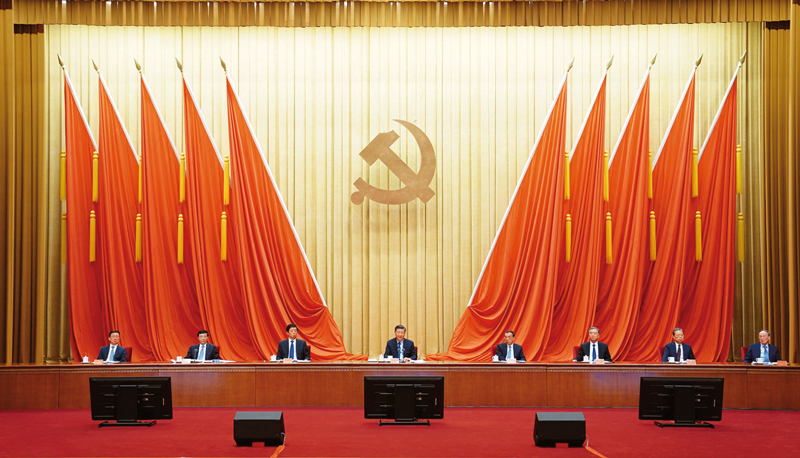 2021年2月20日，黨史學(xué)習(xí)教育動員大會在北京召開。中共中央總書記、國家主席、中央軍委主席習(xí)近平出席會議并發(fā)表重要講話。 新華社記者 翟健嵐/攝